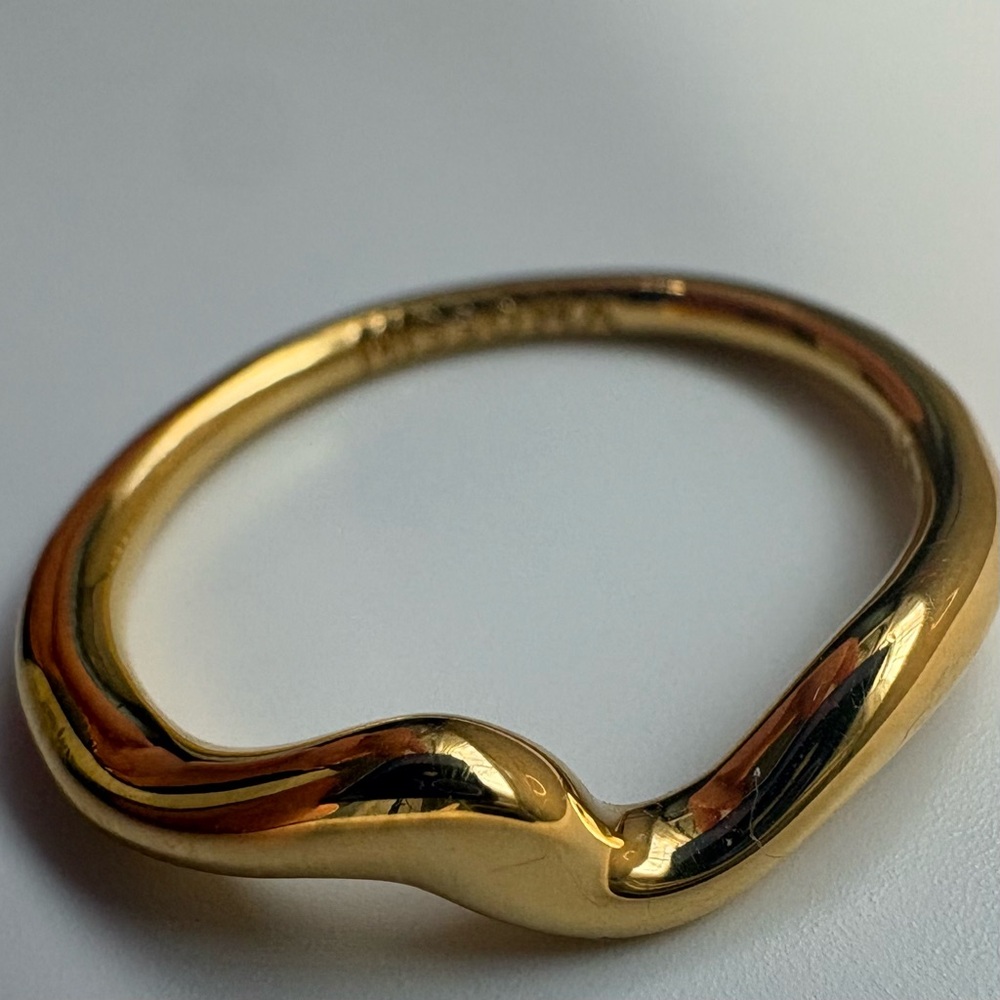 Missoma Molten Wave Stacking Ring, Size 9, Gold - Picture 4 of 12